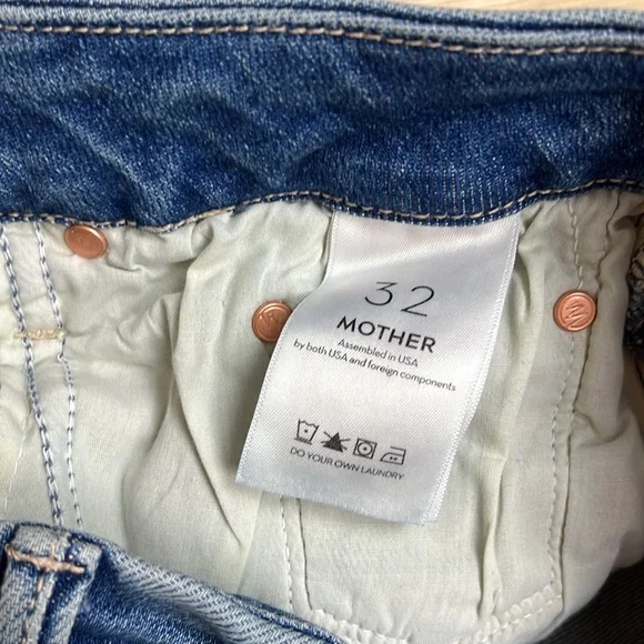 MOTHER The Roller High Rise Wide Leg Jeans in Riding the Cliffside, SIZE 32 1187